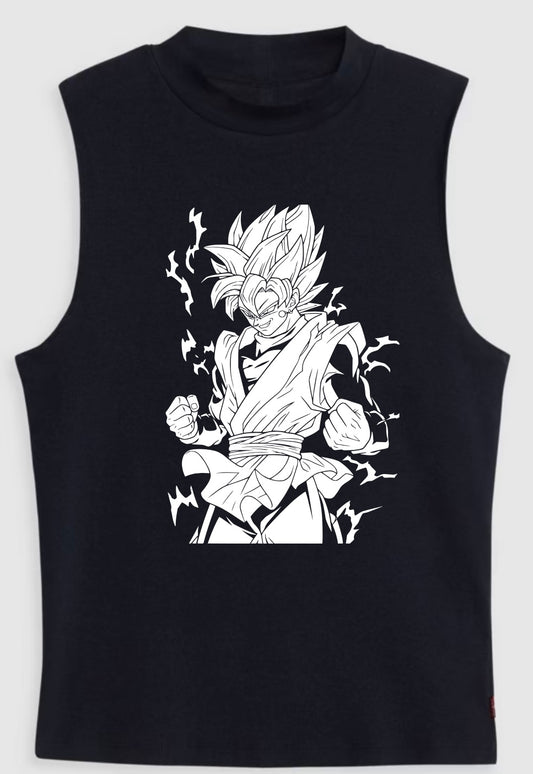 Goku Black Rose Cut Off T-Shirt